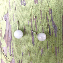 Load image into Gallery viewer, White Moonglow Ball Stud Earrings