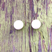 Load image into Gallery viewer, White Jumbo Ball Stud Earrings