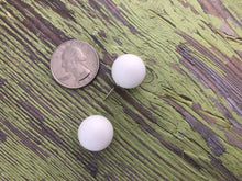 Load image into Gallery viewer, White Jumbo Ball Stud Earrings
