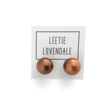 Load image into Gallery viewer, Copper Metallic Jumbo Ball Stud Earrings
