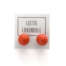 Load image into Gallery viewer, Dark Orange Jumbo Ball Stud Earrings