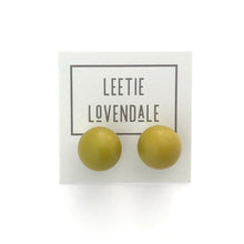 Load image into Gallery viewer, Chartreuse Jumbo Ball Stud Earrings