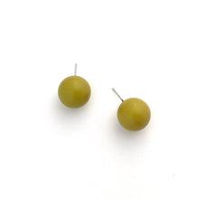 Load image into Gallery viewer, Chartreuse Jumbo Ball Stud Earrings