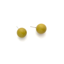 Load image into Gallery viewer, Chartreuse Jumbo Ball Stud Earrings