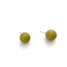 Load image into Gallery viewer, Chartreuse Jumbo Ball Stud Earrings