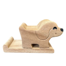 Load image into Gallery viewer, Wooden Basset Hound Phone Holder