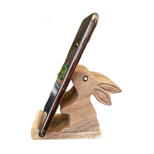 Load image into Gallery viewer, Wooden Cute Rabbit Phone Holder