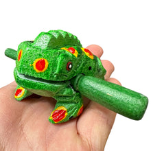 Load image into Gallery viewer, 1.5" Wooden Musical Frog - Green Spring Design (Percussion Instrument)