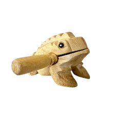 Load image into Gallery viewer, 3" Wooden Musical Frog - Natural (Percussion Instrument)