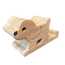 Load image into Gallery viewer, Wooden Basset Hound Phone Holder