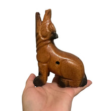 Load image into Gallery viewer, 4.5" Small Dark Oak Wolf Musical Whistle Instrument