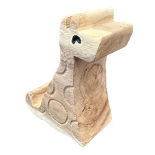 Load image into Gallery viewer, Wooden Giraffe Phone Holder