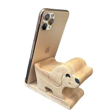 Load image into Gallery viewer, Wooden Basset Hound Phone Holder