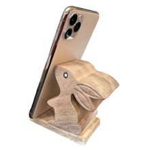 Load image into Gallery viewer, Wooden Cute Rabbit Phone Holder