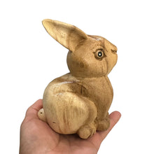 Load image into Gallery viewer, Wooden Sitting Bunny Figurine Decoration