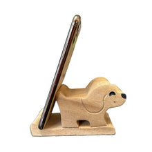 Load image into Gallery viewer, Wooden Basset Hound Phone Holder