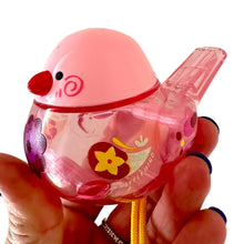 Load image into Gallery viewer, Clear Water Whistle Bird - Whimsical Water-Filled Whistle (Pink)