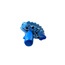 Load image into Gallery viewer, 1.5" Wooden Musical Frog - Blue Dart Design (Percussion Instrument)