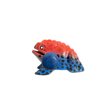 Load image into Gallery viewer, 1.5" Wooden Musical Frog - Red Dart Design (Percussion Instrument)
