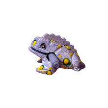 Load image into Gallery viewer, 1.5" Wooden Musical Frog - Lavender Design (Percussion Instrument)