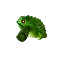 Load image into Gallery viewer, 2" Wooden Musical Frog - Green Tree Design (Percussion Instrument)