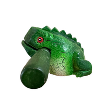 Load image into Gallery viewer, 4" Wooden Musical Frog - Green Tree Design (Percussion Instrument)
