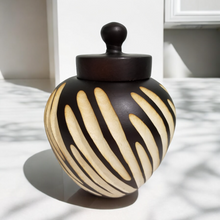 Load image into Gallery viewer, Savanna Bloom Handcrafted Wooden Jar