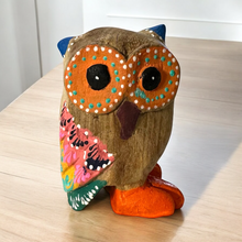 Load image into Gallery viewer, Blue-Horned Owl with Orange Eyes