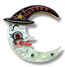 Load image into Gallery viewer, Witchy Crescent Moonhilda Brooch by Johanna Parker x Lipstick &amp; Chrome