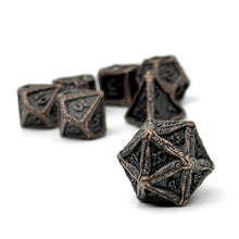 Load image into Gallery viewer, Pirate Dice - Jolly Roger 7 Piece RPG set Alloy Metal Dice