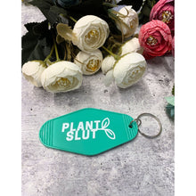 Load image into Gallery viewer, Plant Slut Leaf Motel Style Keychain 🌿