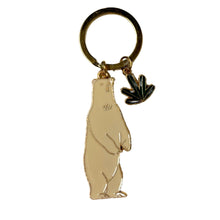 Load image into Gallery viewer, Polar Bear Enamel Keychain | Cute Arctic Key Holder
