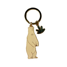 Load image into Gallery viewer, Polar Bear Enamel Keychain | Cute Arctic Key Holder
