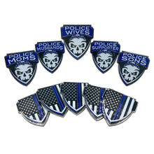 Load image into Gallery viewer, E-003 Police Sons Thin Blue Line Challenge Coin Supporter