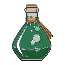 Load image into Gallery viewer, Potion Bottle - Hard Enamel Adventure Dice Pin Metal by Norse Foundry