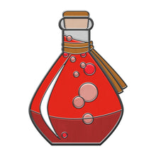 Load image into Gallery viewer, Potion Bottle - Hard Enamel Adventure Dice Pin Metal by Norse Foundry