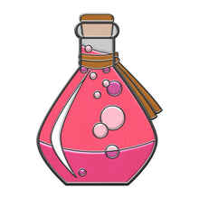 Load image into Gallery viewer, Potion Bottle - Hard Enamel Adventure Dice Pin Metal by Norse Foundry