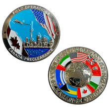Load image into Gallery viewer, EL2-002 CBP Preclearance Canada Police Field Operations CBPO CBP Officer Field Ops Challenge Coin