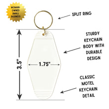 Load image into Gallery viewer, Probably Thinking About the Roman Empire Motel Style Keychain in Black