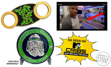 Load image into Gallery viewer, BL18-009 MTV Cribs Michael Strahan episode matching green Cigar Cutter for Tap Dat Ash Cigar Coin