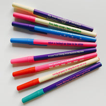 Load image into Gallery viewer, Protect Your Energy From Random Dipshits Ballpoint Pen in Violet | Gen Z Aesthetic Blue Ink