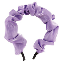 Load image into Gallery viewer, Purple Chiffon Headband | Poly Satin Headpiece Hair Accessory | 6.25''