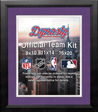 Load image into Gallery viewer, MLB Baseball Photo Picture Frame Kit - Colorado Rockies (Purple Matting, White Trim)