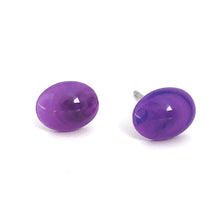 Load image into Gallery viewer, Purple Oval Stud Minimalist Earrings