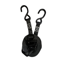 Load image into Gallery viewer, 1" Black Ratchet Strap w/Vinyl S Hook LENGTH OPTIONS | FOUR PACK