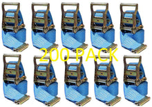 Load image into Gallery viewer, 2 x 20 Ft Van Ratchet Strap Logistic E-Track w/ Spring E 200 PACK  | 200 Pack