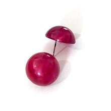 Load image into Gallery viewer, Cranberry Aura Glow Retro Button Studs