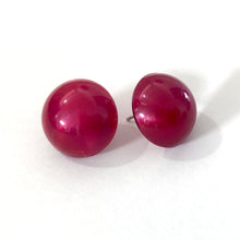 Load image into Gallery viewer, Cranberry Aura Glow Retro Button Studs