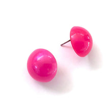 Load image into Gallery viewer, Hot Pink Aura Glow Retro Button Studs