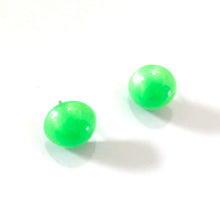 Load image into Gallery viewer, Neon Green Aura Glow Retro Button Studs